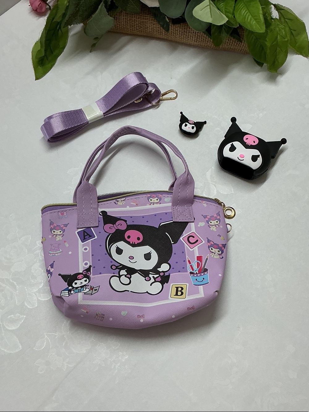Lilac Kids Character Tote Bag with Removable Strap